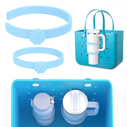 Oudizz Bogg Bag Cup Holder for 30oz 40oz Stanley, Adjustable Insert Drink Holder Compatible with Bogg Bag/Simply Southern Beach Tote Bag, Water Bottle Holder Attachment for Bogg Bag Accessories