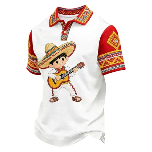 T-shirt manches courtes homme anti-transpiration pour rester frais aux fêtes mexicaines