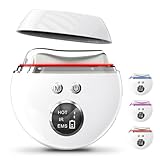 EMS Gua Sha, Robofun Lymphbürsten Gesicht Guasha Elektrisch LED Blau, Grün & Rotlicht Therapie mit 4 Modi, Wärme Massagegerät Gesicht 9 Intensitätsstufen Face Massager Facelift Anti Aging