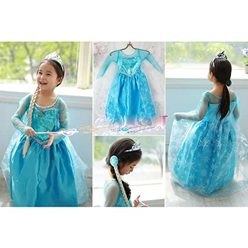 Image of Polycotton Costume Superhero Dress For Boys And Girls Fancy Dresses For Kids Birthday Party Props, Princess With Accessories 6-8 Years, Blue