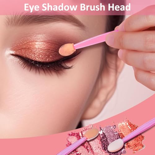 Image of MAYCREATE 310Pcs Makeup Tools Set with Storage Case, Pink Beauty Accessories Kit with 100Pcs Lip Brushes, 100Pcs Micro Swabs, 80Pcs Mascara Brushes,& 30Pcs Dual Head Eyeshdow Applicator