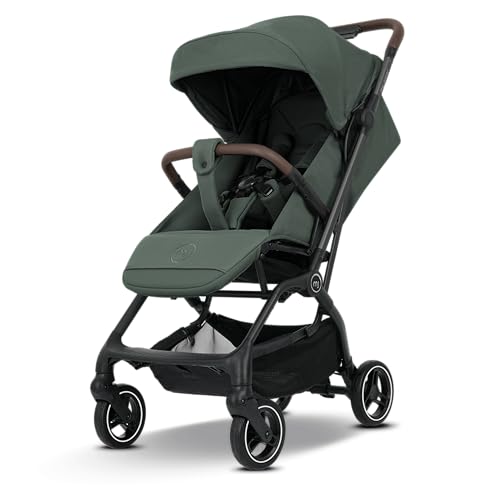 my junior Buggy PICO | bis 22kg | Einhand AutoFold-Klappmechanismus | Ergonomische Liegeposition nach IGR e.V. | großes Sonnenverdeck UV50+ | Handgepäckmaß | 2 Belüftungsfenster - Sage Green