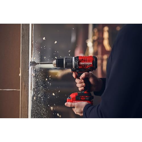 CRAFTSMAN V20 Cordless Hammer Drill Kit, 1/2 inch, 2 Batteries and Charger Included (CMCD732D2), Black - image 9