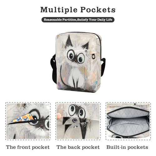 Cartoon Cute Cat small messenger bag for women cross body bag Womens Fashion Purses Adjustable Strap for Casual Outdoor Daily2