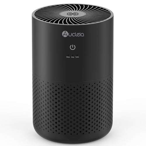 Aucleia Air Purifiers for Bedroom Home with H13 True HEPA Filter, 20dB Quiet Air Cleaner for Pets...