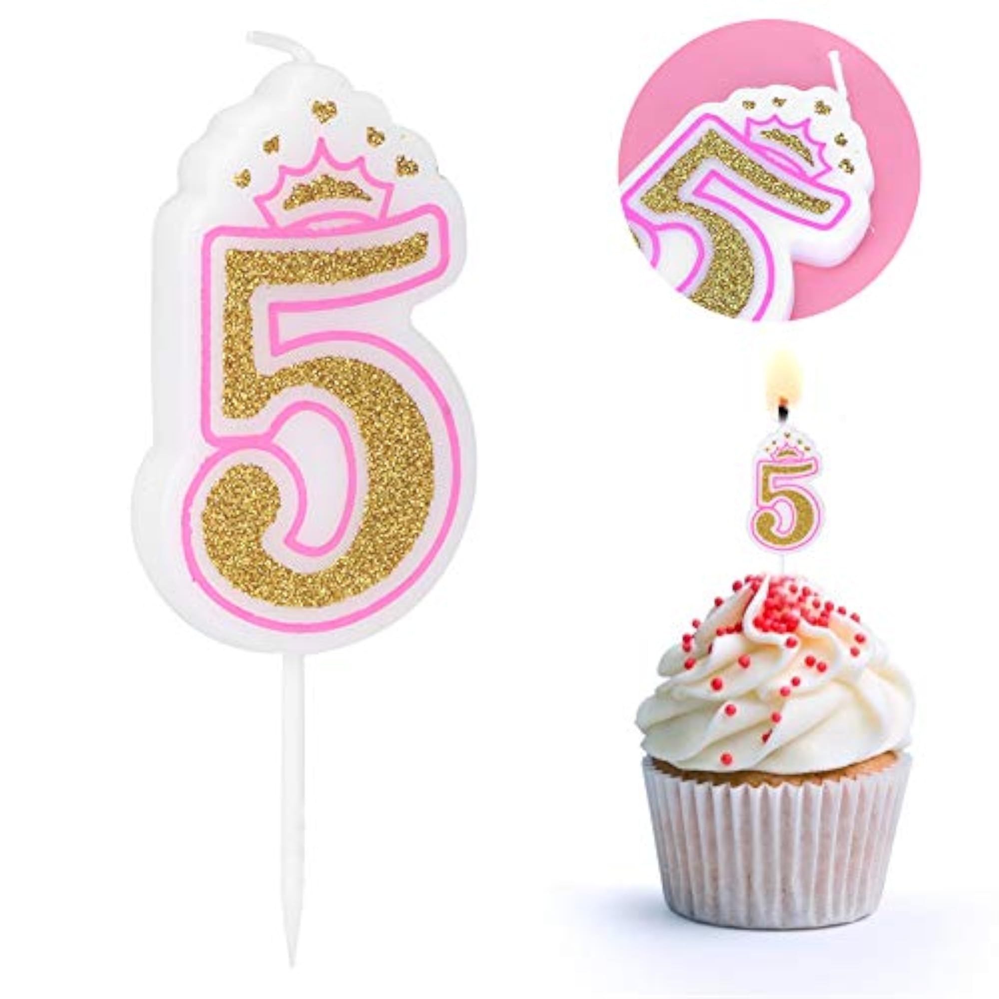 Birthday Candle Compact Numbers Candles, Theme Party