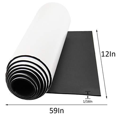 Image of DGSL Foam Insulation Neoprene Sheets with Adhesive, 12''W x 59''L x 1 /16''T