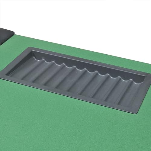 TALCUS Möbelset-10 Spieler Pokertisch mit Dealerbereich und Chiptablett grün – Bild 8