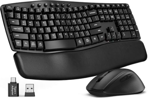 Wireless Keyboard and Mouse Combo, SABLUTE MA41 30dB Quiet...