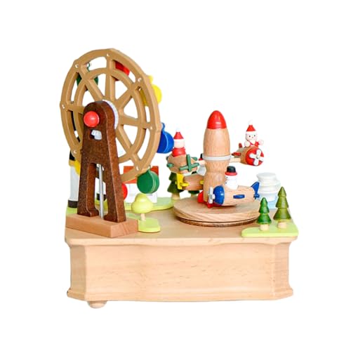 Caja de música de madera navideña ideal como regalo de Navidad para parejas y amigos 2