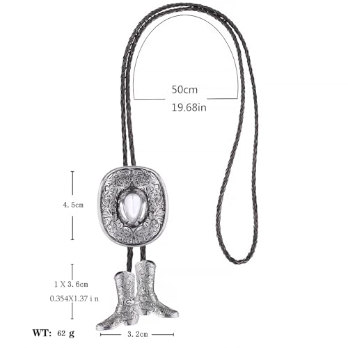 Image of GelConnie Bolo Ties for Men Women Western Cowboy Tie Mens Western Necklace Leather Necktie Gold Bolero Tie Cowboy Necklace
