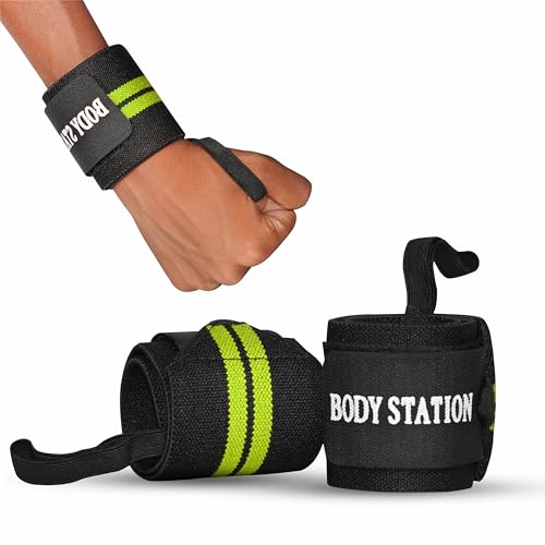 Image of Pro Weightlifting Wrist Wraps with Thumb Loop | Adjustable Gym Wrist Support for Men & Women - Powerlifting, Crossfit, Strength Training & Pain Relief