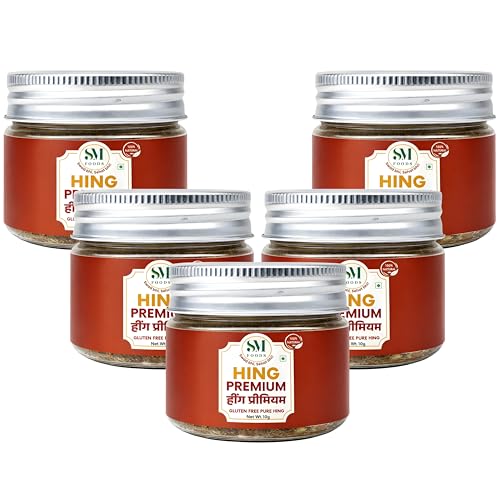 Image of SM FOODS Premium Pure Nukra Hing 10g (Pack of 5) | No Atta No Maida | Imported Premium Pure Heeng | Strong & Kadak Aroma | Gluten Free | Uncompounded | For Cooking & Digestion
