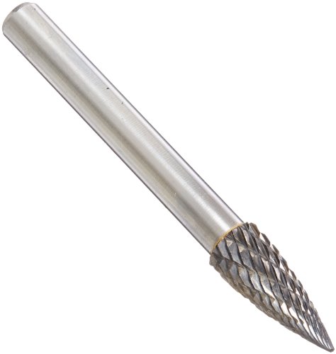 Image of Drill America SG-2 Carbide Burr /Rotary File Tree Pointed-End Double Cut for Die Grinder 5 /16 inch Dia. x 3 /4 inch Cut Length with 1 /4 inch Shank and 2-1 /2 inch Overall Length, DUL Series