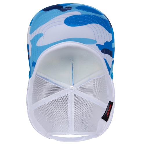 Image of OTTO Polyester Foam Front 5 Panel High Crown Mesh Back Trucker Hats in 97, Bulk, Wholesale