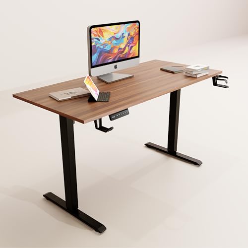 Image of H22 Electric Height Adjustable Standing Desk | Motorized Sit-Stand Office Desk | Ergonomic Adjustable Height Workstation for Home and Office Use