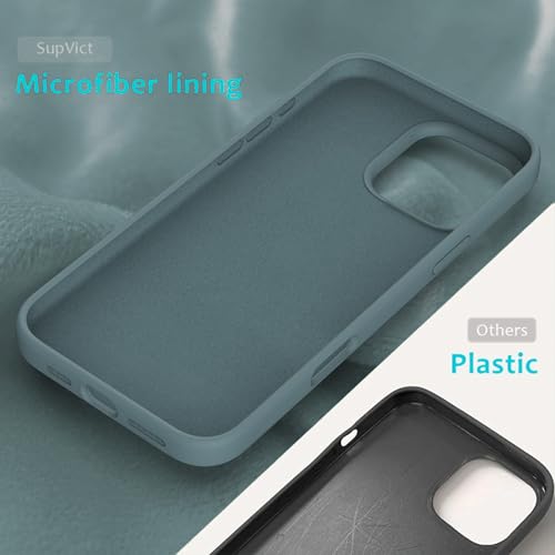 Image of FIRST MART Silicone Back Case for iPhone 16 Pro, Soft-Touch Phone Back Cover for Apple iPhone 16 Pro - Steel Grey