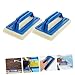 Cabilock 2pcs Heavy-Duty Bath Scrub Brush Handle Exfoliating Cleaning Sponge Pads for Shower Tile and Bathtub for Grout and Bathroom Cleaning