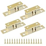 Hordion 4 Pack Double Ball Tension Roller Catch Latch, 47mm Solid Brass Adjustable Cabinet Door Catch for Cabinet Closet Drawers Furniture
