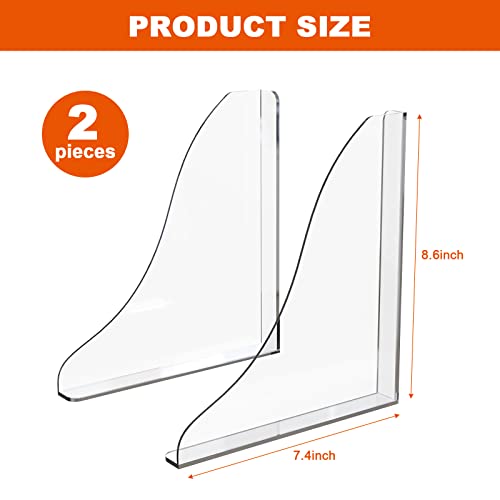 Forogore 2Pcs Upgrade Integral Molding Bathtub Shower Splash Guard, Shower Corner Water Guard With Clear Adhesive Tape, Acrylic Shower Splash Guard For Tub Restroom Bathroom #TOP4