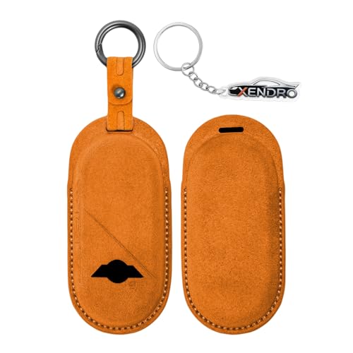 Boîtier de clé BMW Mini en daim orange parfait pour retrouver vos clés en voyage