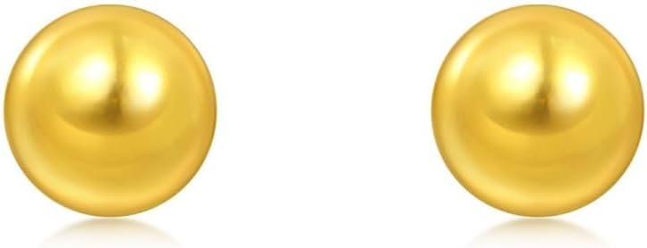 CHOW SANG SANG 999.9 24K Gold Essence Bead Stud Earrings for Women 95442E