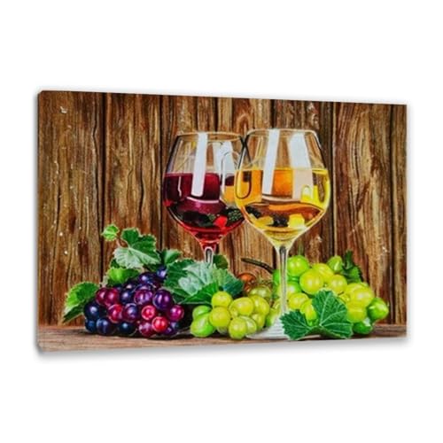 Cuisine image sur toile 30x45cm encadré style boissons et affiches d'art