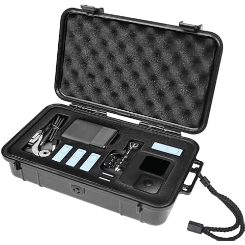 Smatree Waterproof Hard Case Compatible for G*pro 13/12/11/10/9/8/7/6/5/2018/AKASO Brave 7 LE/DJI Osmo Action, Portable, Shock, Durable(Camera and Accessories NOT Included)(Black) Cover