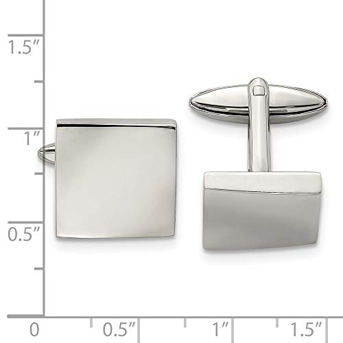 Mancuernillas para hombre de acero inoxidable sólido miniatura 3