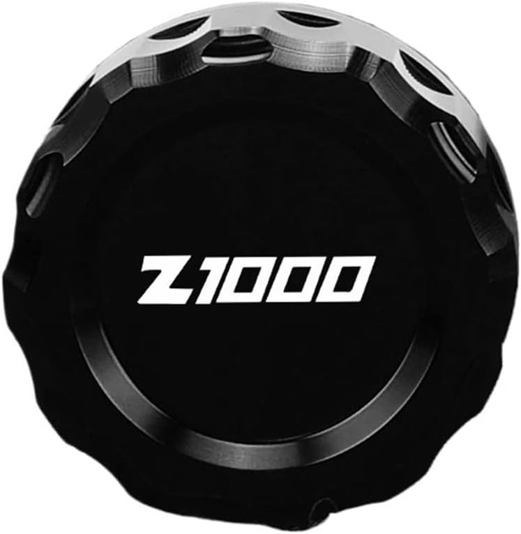 jininghaibo Motorcycle Master Cylinder Oil Fluid Cap Rear Brake Reservoir Cover Compatible With Z1000 2007-2017 2016 Z1000SX 2011-2014 Z1000 SX(Gold Z1000 logo)