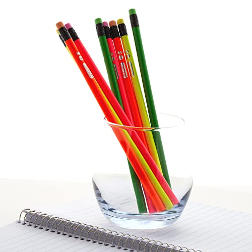 Lápices de Madera Fluorescentes BAZIC con Borrador x8 miniatura 6