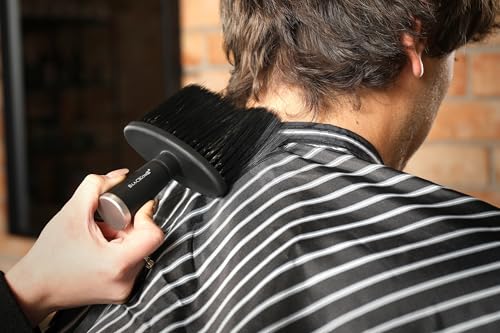 Blackomb Friseurpinsel Haarbürste Nackenpinsel Barbier Bürste Nackenbürste Nackenwedel Salon Zubehör - Schwarz