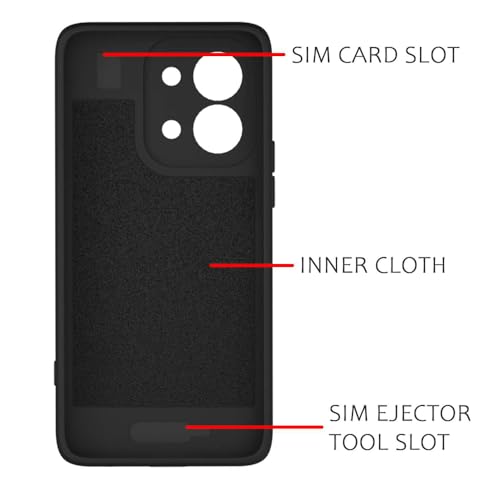 Image of Back Cover | MagFit Ring Design (Non-Magnetic) | Shockproof Case | Anti-Slip Grip | Raised Camera Edges | Slim Protective Case for Mi Redmi 15C 5G / Poco C85 5G (Matte Black)