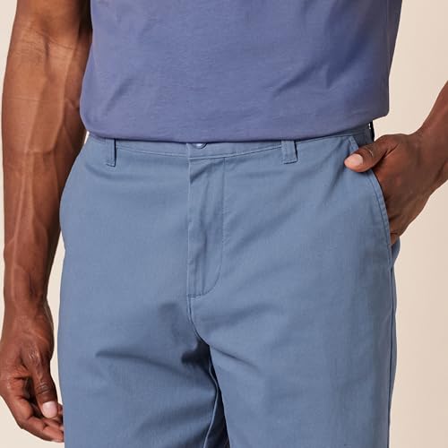 Amazon Essentials Men's Slim-Fit 9" Stretch Chino Shorts, Midweight Cotton Twill, Dark Blue, 33 - image 5