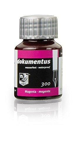 Rohrer & Klingner dokumentus magenta, Dokumententinte 50ml Glasflakon
