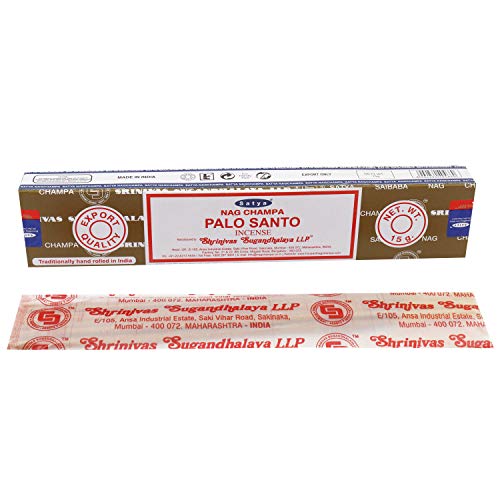 Satya Nag Champa - Palo Santo Incense Sticks | 12 Packs X 15 Grams | Box Of 180 Grams | Export Quality
