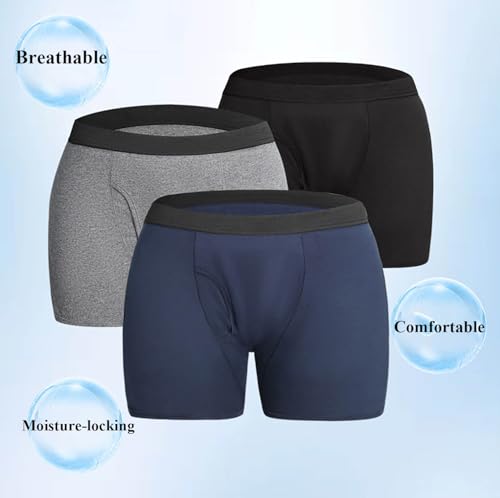 Menvault Boxer Briefs, Men Vault Incontinence Underwear, Men's All Day Protection Boxer Briefs for Urinary Leakage Washable2