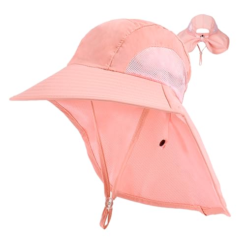 Kids Sun Hat with Neck Flap Ponytail Hole product image