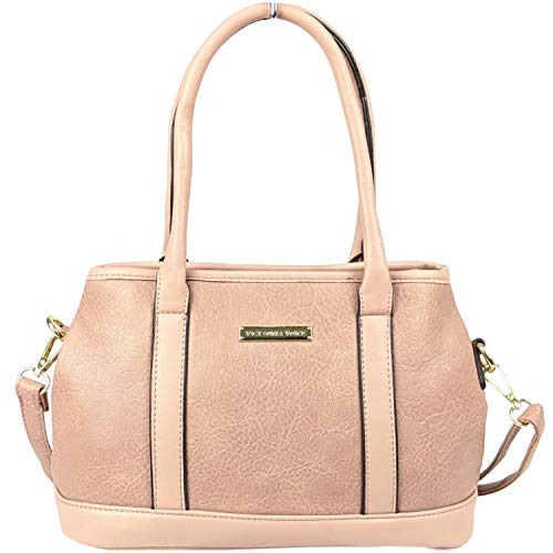 Kit Bolsa Feminina De Ombro E Bolsa Tiracolo Com Carteira Rosa Brinde