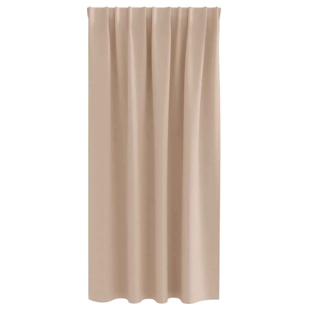 Zasłony zaciemniające z pierścieniami, zestaw 2 sztuk, kolor taupe, 175 x 140 cm, nieprzejrzyste, termoizolacyjne, do sypialni i salonu, na okno, poliester