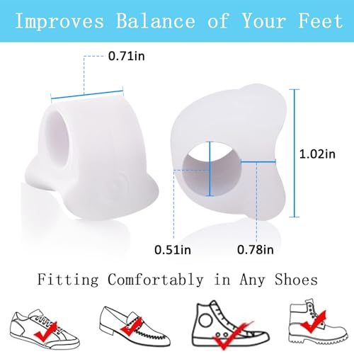 Pesalmon Pacote com 12 talas de gel para dedo do pé de martelo alinhadas dobradas, curvadas, tortas,