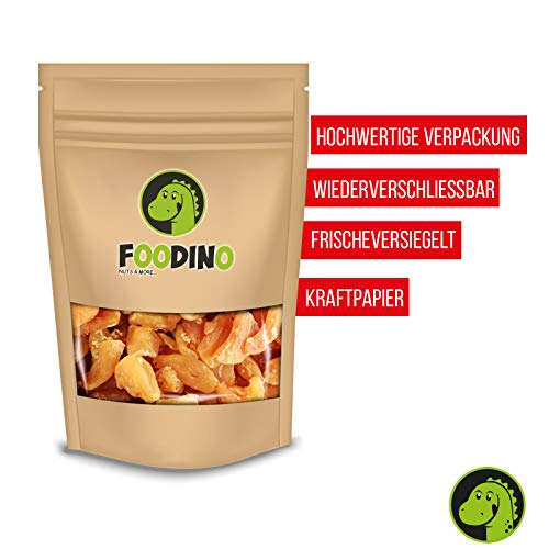 Ingwerstücke scharf unbehandelt ohne künstliche Aromen Ingwer Stücke ungezuckert naturbelassen ungeschwefelt ungesalzen 100% Natural 500g 2,5kg wiederverschließbar Premium Qualität FOODINO (1kg)