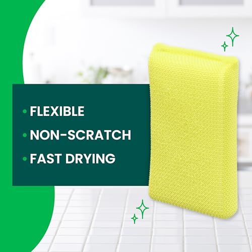 Image of Scotch-Brite Dobie Pad, Sponge for All Purpose Cleaning of Kitchen, Bathroom, and Household, Non Scratch Cleaning Pads Safe for Non-Stick Cookware, 1 Dobie Pad