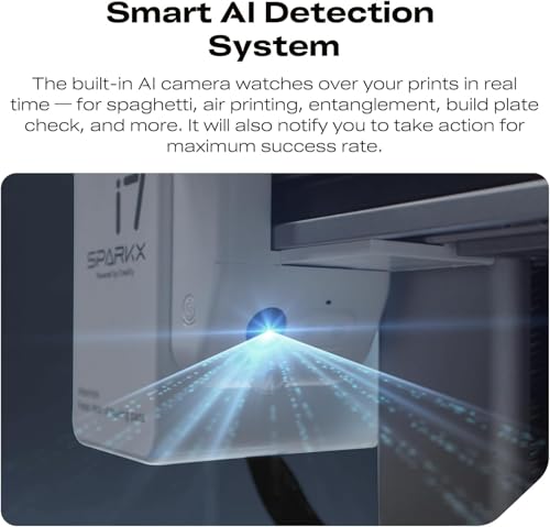 Image of 3IDEA Creality SPARKX I7 3D Printer, Multi Color Need CFS AI Photo 3D Printing 500mm /s High Speed 95% Pre-Assemble RGB Light Smart AI Camera Auto-Leveling Essential Parts Low Noise 10.24x10.24x10 inch