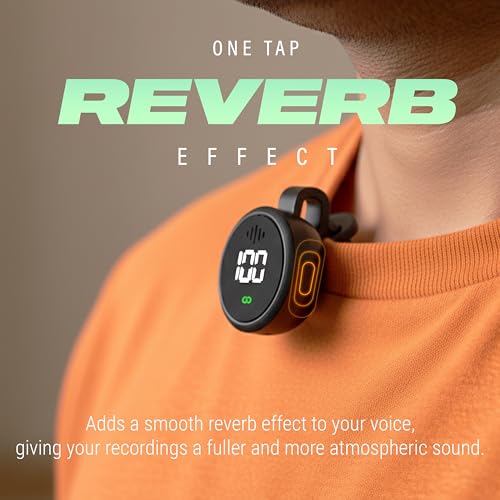 Image of DIGIMORE Wireless Microphone for Youtubers | Magnetic Collar Clip | 3-Level Noise Cancellation | 6Hr Battery | iOS & Android Compatible | Ideal for Content Creation, Youtubers & Vlogging (D-460 Pro)