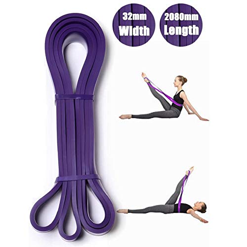 DoGeek Widerstandsband Fitnessbänder Set 4-Stärken by Ideal für Muskelaufbau Physiotherapie Pilates Yoga Gymnastik und Crossfit Fitnessband Gymnastikband (Lila)