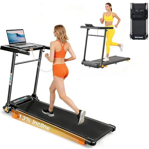 Image of BARWING Foldable Incline Walking Pad 3.0 /3.5 HP Treadmills for Home, 7.5 /8.5 MPH Under Desk Treadmill with Handles, Foldable Treadmill with Quiet Brushless, 330 LBS Weight Capacity