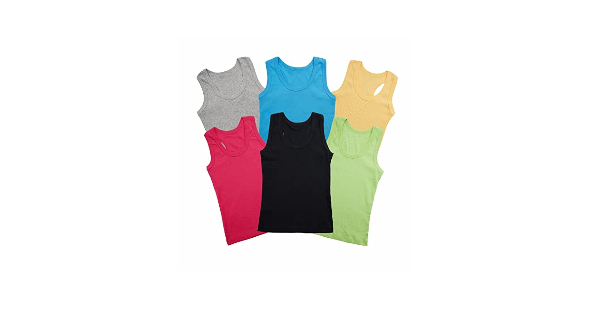 Amazon.com: Mocolerno 6-Pack 100% Cotton Undershirt Tank Top