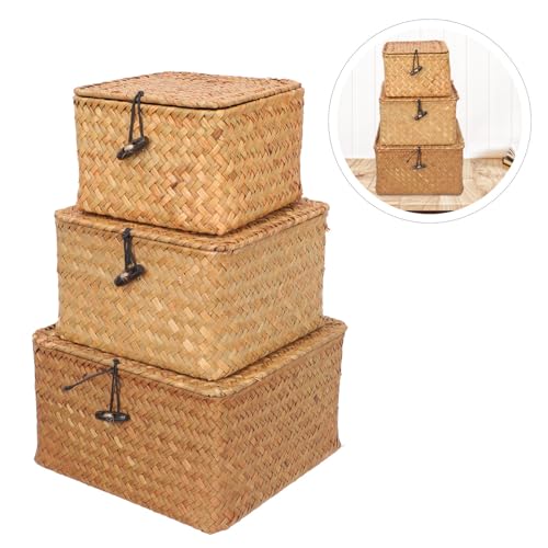 Boîtes de rangement multifonctions en rotin naturel pour objets divers - 8