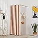 WANGPP Zestaw zasłon w przebieralni, łatwa w montażu, narożna garderoba w kształcie litery L, wolnostojąca zasłona zacieniająca do biura, centrum handlowego, sklepu odzieżowego (kolor: Flesh Pink, rozmiar: 90 x 90 cm)